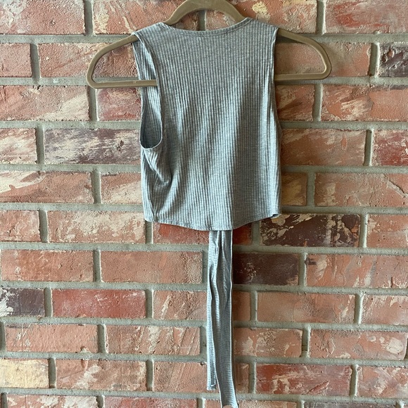 Self Tie Ribbed top - Picture 3 of 3